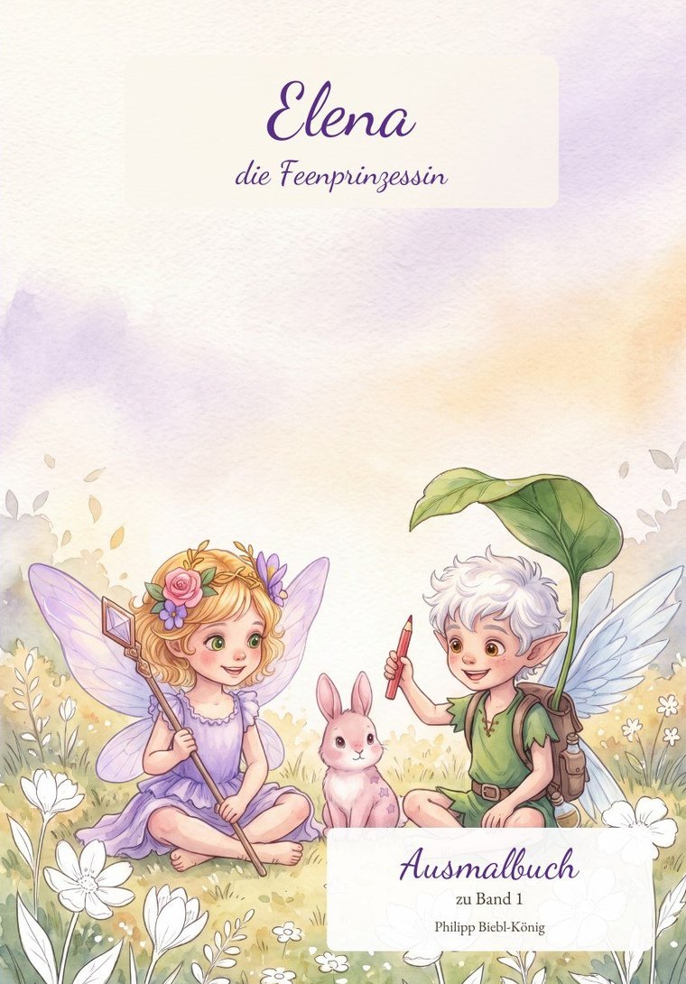 Cover: Elena die Feenprinzessin, Ausmalbuch zu Band 1