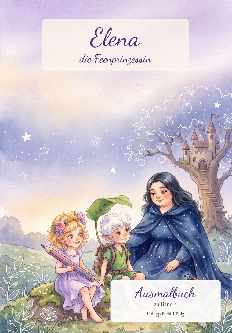 Cover: Elena die Feenprinzessin, Ausmalbuch zu Band 4