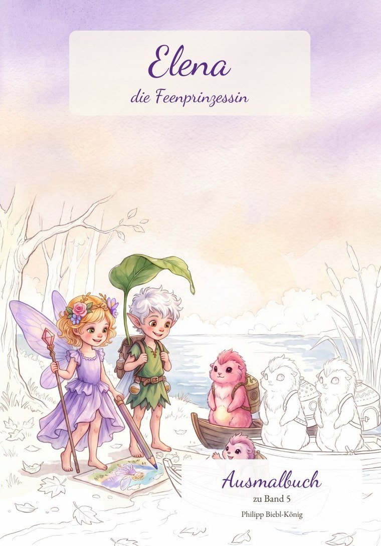 Cover: Elena die Feenprinzessin, Ausmalbuch zu Band 5